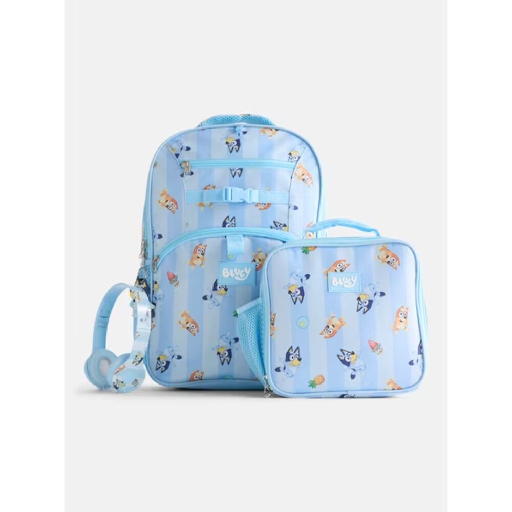 Bluey Backpack Set 4-Piece School Backpack Lunch Bag Headphones NWT